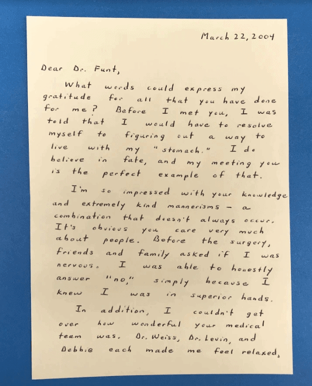 Plastic Surgery Patient Gratitude